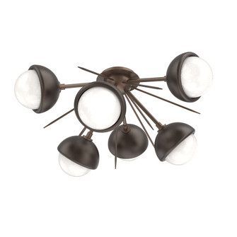 Cabochon Semi Flush Mount Burnished Bronze (1289|CLB0093-02-BB-WL-L3-FB)