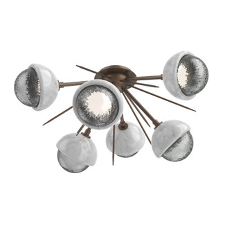 Cabochon Semi Flush Mount Burnished Bronze (1289|CLB0093-02-BB-S-L1-WM)