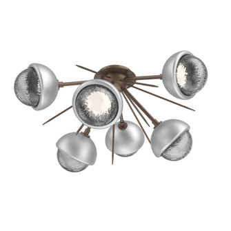 Cabochon Semi Flush Mount Burnished Bronze (1289|CLB0093-02-BB-S-L1-CS)