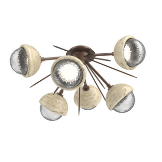 Cabochon Semi Flush Mount Burnished Bronze (1289|CLB0093-02-BB-C-L1-TR)