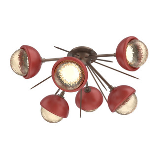 Cabochon Semi Flush Mount Burnished Bronze (1289|CLB0093-02-BB-A-L1-RE)