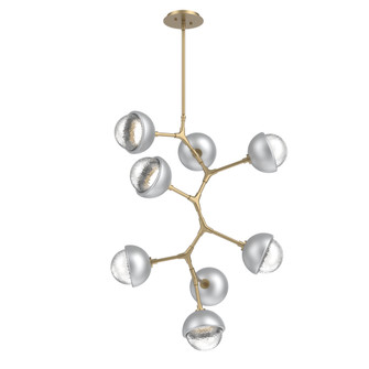 Cabochon Chandelier Large Pendant Gilded Brass (1289|CHB0093-VB-GB-C-001-L3-CS)