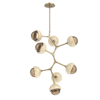 Cabochon Chandelier Large Pendant Gilded Brass (1289|CHB0093-VB-GB-B-001-L3-TR)