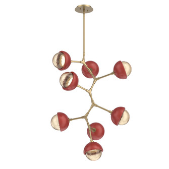 Cabochon Chandelier Large Pendant Gilded Brass (1289|CHB0093-VB-GB-A-001-L3-RE)