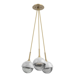Cabochon Multi Light Pendant Single Port Canopy Novel Brass (1289|CHB0093-0E-NB-S-C01-L3-WM)
