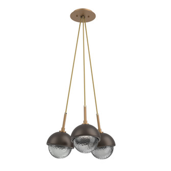 Cabochon Multi Light Pendant Single Port Canopy Novel Brass (1289|CHB0093-0E-NB-S-C01-L3-FB)