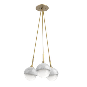 Cabochon Multi Light Pendant Single Port Canopy Gilded Brass (1289|CHB0093-0E-GB-WL-C01-L3-WM)