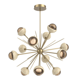 Cabochon Chandelier Large Pendant Gilded Brass (1289|CHB0093-0B-GB-B-001-L3-TR)