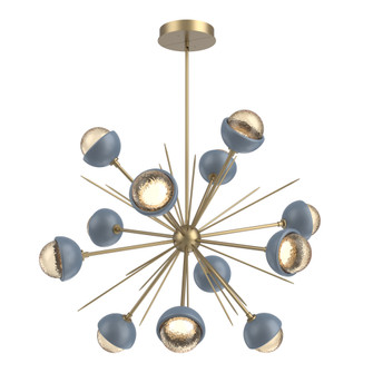 Cabochon Chandelier Large Pendant Gilded Brass (1289|CHB0093-0B-GB-A-001-L3-BU)