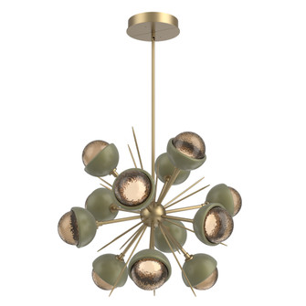 Cabochon Chandelier Large Pendant Gilded Brass (1289|CHB0093-0A-GB-B-001-L1-GE)