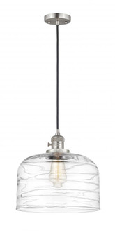 Bell - 1 Light - 12 inch - Brushed Satin Nickel - Cord hung - Mini Pendant (3442|201CSW-SN-G713-L-LED)