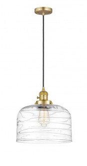Bell - 1 Light - 12 inch - Satin Gold - Cord hung - Mini Pendant (3442|201CSW-SG-G713-L-LED)