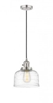 Bell - 1 Light - 8 inch - Polished Nickel - Cord hung - Mini Pendant (3442|201CSW-PN-G713-LED)