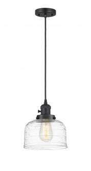 Bell - 1 Light - 8 inch - Matte Black - Cord hung - Mini Pendant (3442|201CSW-BK-G713)