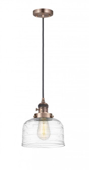 Bell - 1 Light - 8 inch - Antique Copper - Cord hung - Mini Pendant (3442|201CSW-AC-G713-LED)