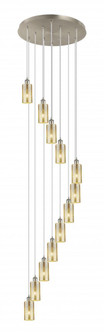 Crown Point - 12 Light - 24 inch - Brushed Satin Nickel - Multi Pendant (3442|126B-12P-SN-G434-7ME)