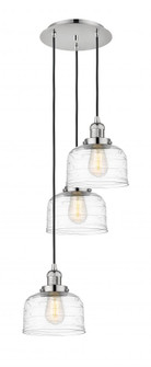 Cone - 3 Light - 14 inch - Polished Nickel - Cord hung - Multi Pendant (3442|113F-3P-PN-G713)