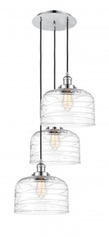 Cone - 3 Light - 18 inch - Polished Chrome - Cord hung - Multi Pendant (3442|113F-3P-PC-G713-L)