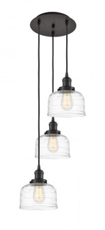 Cone - 3 Light - 14 inch - Oil Rubbed Bronze - Cord hung - Multi Pendant (3442|113F-3P-OB-G713)