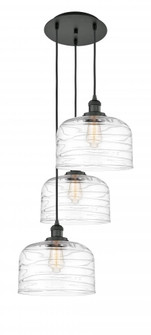 Cone - 3 Light - 18 inch - Matte Black - Cord hung - Multi Pendant (3442|113F-3P-BK-G713-L)