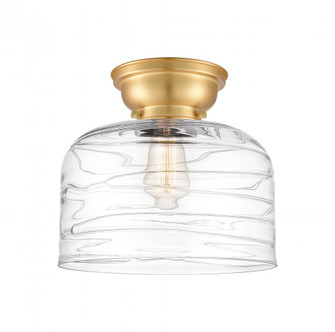 Bell - 1 Light - 12 inch - Satin Gold - Flush Mount (3442|623-1F-SG-G713-L)