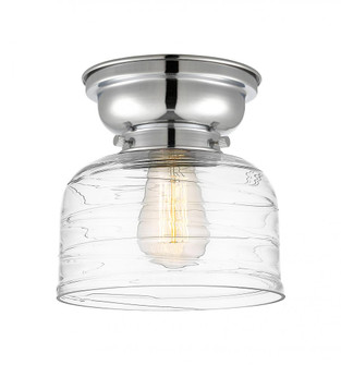 Bell - 1 Light - 8 inch - Polished Chrome - Flush Mount (3442|623-1F-PC-G713)