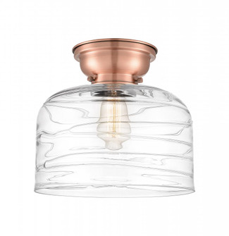 Bell - 1 Light - 12 inch - Antique Copper - Flush Mount (3442|623-1F-AC-G713-L-LED)