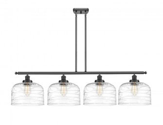 Bell - 4 Light - 48 inch - Matte Black - Stem Hung - Island Light (3442|916-4I-BK-G713-L)