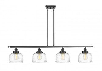 Bell - 4 Light - 48 inch - Matte Black - Stem Hung - Island Light (3442|916-4I-BK-G713-LED)
