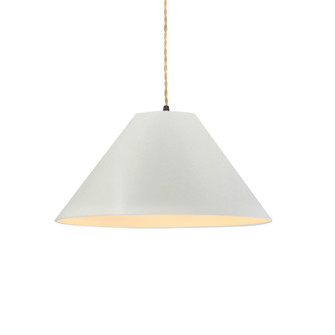 Large Avola 1-Light Pendant (254|CER-6645-MAT-MBLK-BEIG-TWST-LED1-700)