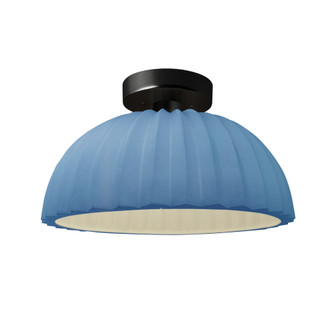 Pleated Dome Semi-Flush (254|CER-6623-SKBL-MBLK)