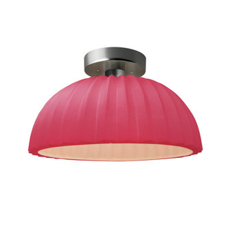 Pleated Dome Semi-Flush (254|CER-6623-CRSE-NCKL-LED1-700)