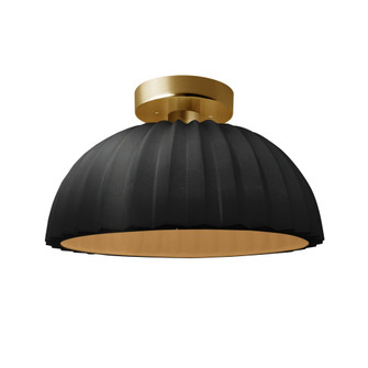Pleated Dome Semi-Flush (254|CER-6623-CBGD-BRSS-LED1-700)