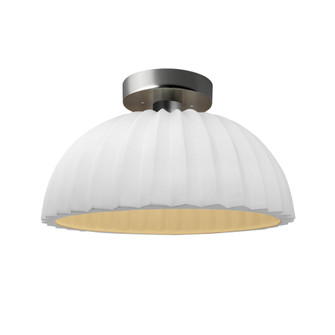 Pleated Dome Semi-Flush (254|CER-6623-BIS-NCKL-LED1-700)