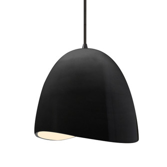 Medium Brisa 1-Light Pendant (254|CER-6613-BLK-MBLK-BKCD-LED1-700)