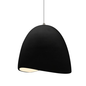 Medium Brisa 1-Light Pendant (254|CER-6613-BLK-CROM-WTCD-LED1-700)