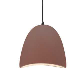 Small Brisa 1-Light Pendant (254|CER-6610-CLAY-MBLK-BKCD-LED1-700)