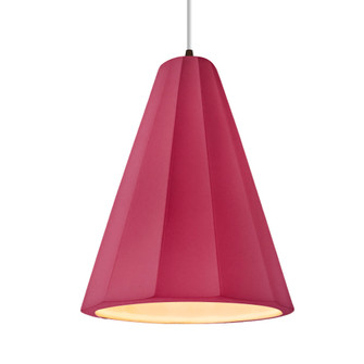 Tall Fluted 1-Light Pendant (254|CER-6607-CRSE-DBRZ-WTCD)