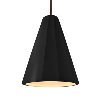 Tall Fluted 1-Light Pendant (254|CER-6607-CRB-DBRZ-RIGID-LED1-700)