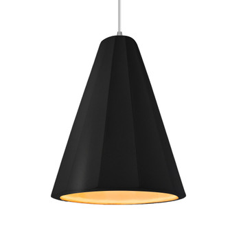Tall Fluted 1-Light Pendant (254|CER-6607-CBGD-NCKL-WTCD)