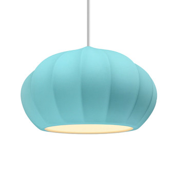Oval Fluted 1-Light Pendant (254|CER-6605-RFPL-NCKL-WTCD-LED1-700)
