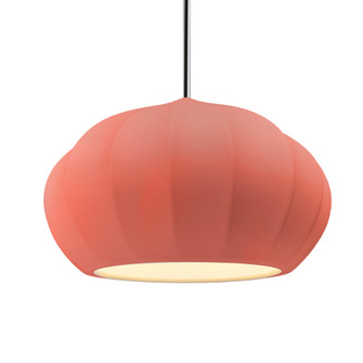 Oval Fluted 1-Light Pendant (254|CER-6605-BSH-CROM-RIGID-LED1-700)