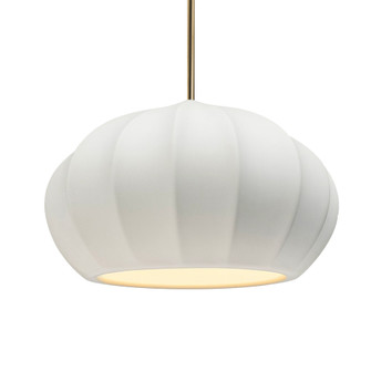 Oval Fluted 1-Light Pendant (254|CER-6605-BIS-ABRS-RIGID-LED1-700)