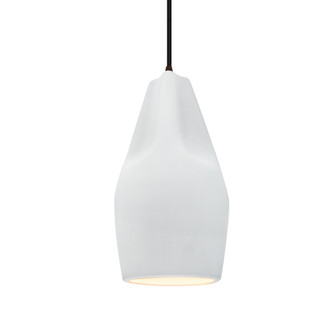 Tall Crease 1-Light Pendant (254|CER-6597-WHT-DBRZ-BKCD)