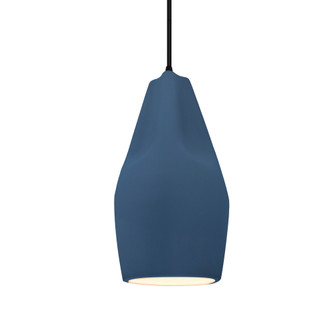 Tall Crease 1-Light Pendant (254|CER-6597-MID-MBLK-BKCD-LED1-700)