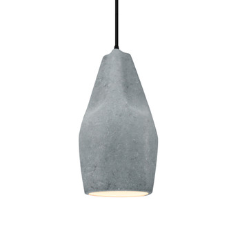 Tall Crease 1-Light Pendant (254|CER-6597-CONC-MBLK-BKCD-LED1-700)