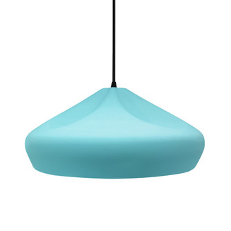 Large Crease 1-Light Pendant (254|CER-6595-RFPL-MBLK-BKCD)