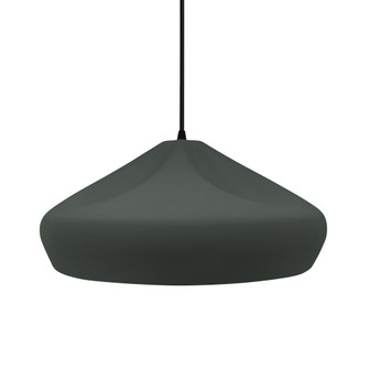Large Crease 1-Light Pendant (254|CER-6595-PWGN-MBLK-BKCD-LED1-700)