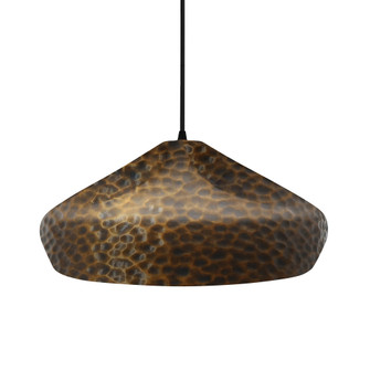 Large Crease 1-Light Pendant (254|CER-6595-HMBR-MBLK-BKCD)