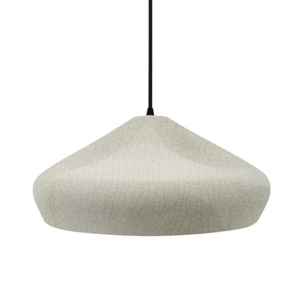 Large Crease 1-Light Pendant (254|CER-6595-CRK-MBLK-BKCD)